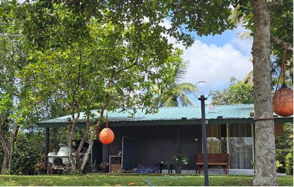 Accommodation surrounded by tropical greenery